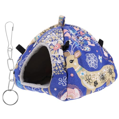 PartyKindom Weihnachtliches Meerschweinchen Versteck Hängematte aus Baumwolle Warmes Waschbares Kleintierbett für Hamster Frettchen Ratten Papageien Gemütliches Kuschelnest für Winter von PartyKindom