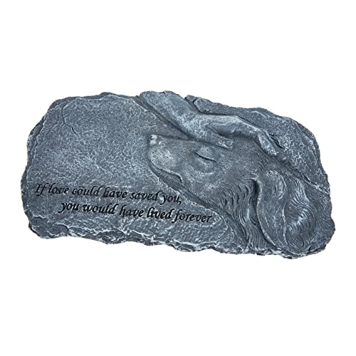 PartyKindom Wetterfester Angel Dog Memorial Stein aus Resin Stabile Haustier Grabfigur für Garten Langlebige Tiergrabdekoration Frostbeständig und Bruchfest für Hundebesitzer und von PartyKindom