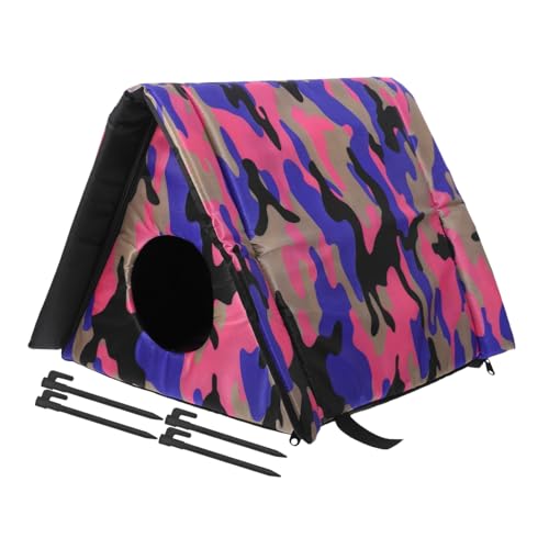PartyKindom Wetterfestes Isoliertes Katzenhaus für Draußen Erhöhtes Design Wind Regengeschützt Robustes Haustierhaus für Kleine Katzen und Freigänger für Kalte Wintermonate PartyKindom Wetterfestes Isoliertes Katzenhaus für Draußen Erhöhtes Design Wind Regengeschützt Robustes Haustierhaus für Kleine Katzen und Freigänger für Kalte Wintermonate von PartyKindom