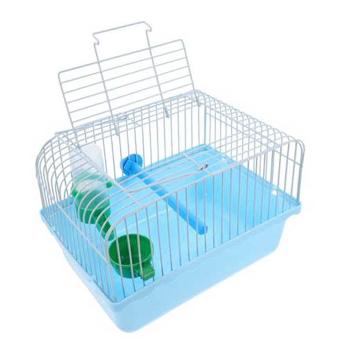 PartyKindom tragbarer Vogelkäfig Papageienträger Haustier Vogel Reisekäfig für kleine Vögel Kleiner Käfig für Vögel Papageien-Reisekäfig Haustierkäfig Vogel Voliere Eisen Blue Zufällige Farbe von PartyKindom