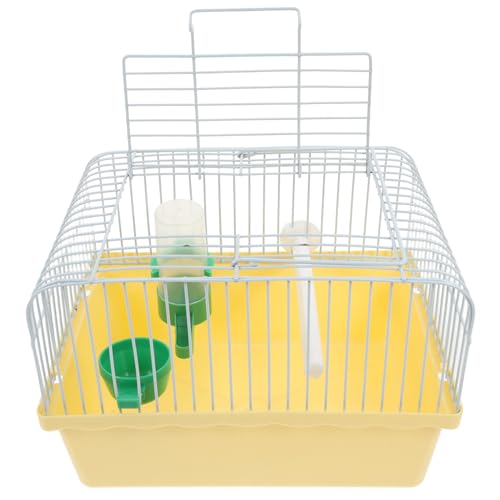 PartyKindom Tragbarer Vogelkäfig Mit Futter Und Wasserspender Geräumiger Käfig Für Komfortable Reisen Mit Papageien Und Anderen Vögeln Metall Vogelträger Farbe des Stabes Zufällig von PartyKindom