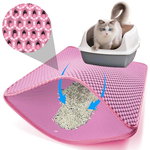Pasdrucn 45x60CM Katzenklo Matte, Katzen Zubehör, Katzenstreu Matte, Cat Toilet Matte, Waben Design Katzenmatte Katzenklo, Katzenteppich, Katzenklo Matte Groß XXL, Katzentoiletten & Zubehör (Rosa) Pasdrucn 45x60CM Katzenklo Matte, Katzen Zubehör, Katzenstreu Matte, Cat Toilet Matte, Waben Design Katzenmatte Katzenklo, Katzenteppich, Katzenklo Matte Groß XXL, Katzentoiletten & Zubehör (Rosa) von Pasdrucn