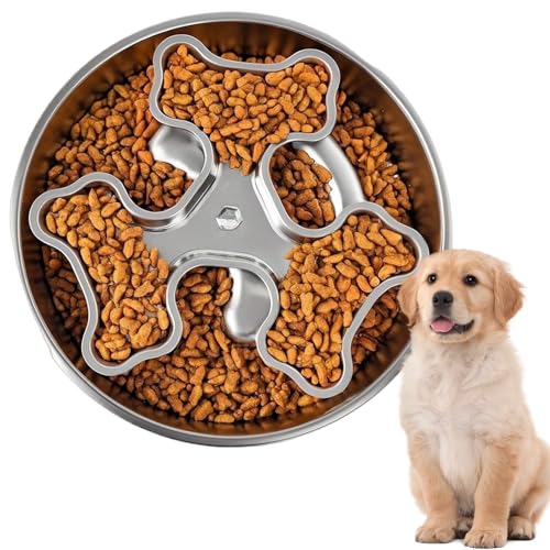 Pasdrucn Edelstahl Antischlingnapf Hunde Klein, Edelstahl Antischlingnapf Katze Mit Drehbarem Futtertablett, Anti Schling Napf Hundenapf Futternapf Für Katzen Und Hunde Mit Rutschfester Unterseite Pasdrucn Edelstahl Antischlingnapf Hunde Klein, Edelstahl Antischlingnapf Katze Mit Drehbarem Futtertablett, Anti Schling Napf Hundenapf Futternapf Für Katzen Und Hunde Mit Rutschfester Unterseite von Pasdrucn