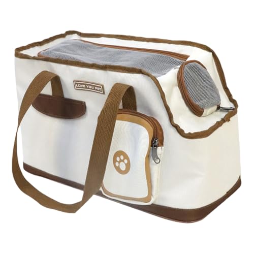 Pasdrucn Flugtasche Für Hunde & Transportbox Katze, Hundetasche Für Kleine Hunde 7.5kg, 7.5 Kg Faltbare Transportbox Katze Mit Schulterriemen, Faltbare Katzentransportbox Mit Reißverschlusstasche (A) von Pasdrucn