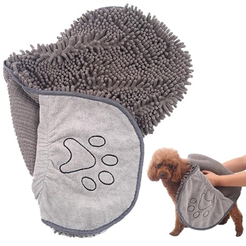 Pasdrucn Hundehandtuch extra saugfähig, Mikrofaser Handtücher mit Hand Taschen Waschbare Hundedecken für Hunde,Katzen, Pflegen & Trocknen von Pasdrucn