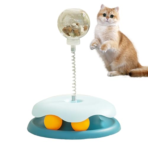 Pasdrucn Katzen-Leckerli-Spender-Spielzeug, Mehrzweck Auslaufendes Katzenspielzeug, Katzenfutter-Puzzlespielzeug, gegen Langeweile, Kätzchen, Indoor-Katzen Unterhaltung (Blau) von Pasdrucn