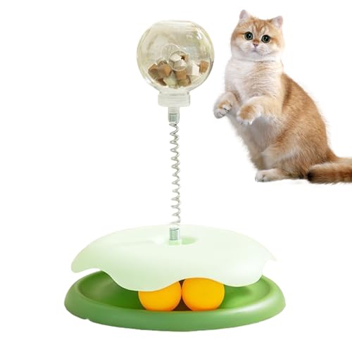 Pasdrucn Katzen-Leckerli-Spender-Spielzeug, Mehrzweck Auslaufendes Katzenspielzeug, Katzenfutter-Puzzlespielzeug, gegen Langeweile, Kätzchen, Indoor-Katzen Unterhaltung (Grün) von Pasdrucn
