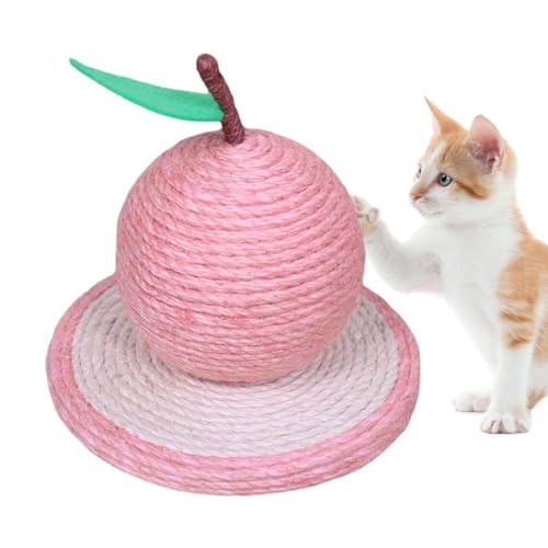 Pasdrucn Kratzball für Katzen, Kratzbaum in Obstform für Haustiere, Katzenschleifklauen, Katzenmolarenspielzeug, Kratzsäule Kratzstamm aus Natursisal Indoor für Kätzchen (C) von Pasdrucn