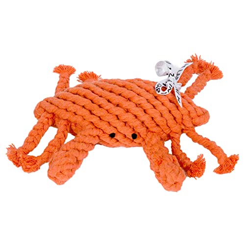 Passion MaDe LABONI Hundespielzeug Krabbe 10500 Spielzeug für Hund natürliche Baumwolle Welpen große und kleine Hunde Seil Tier mit Knoten Kauspielzeug (Krabbe) von Passion MaDe