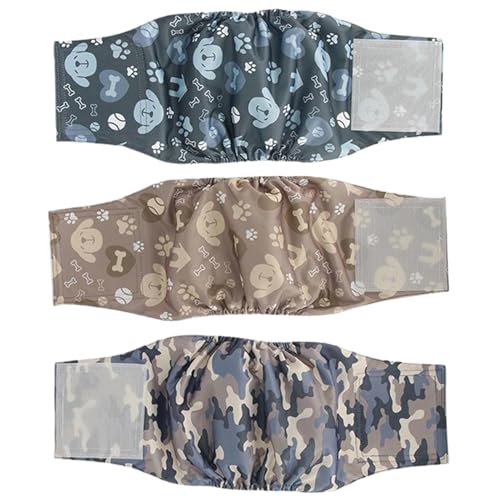 Pastoralist Hundebriefungen, 3pcs Hundebauchbänder, männliche Hunde Wraps, Welpenwindelnhosen, Hundeknowlen Männlich, Hundewindeln, waschbare Hundhosen, Hundebauchbänder Pastoralist Hundebriefungen, 3pcs Hundebauchbänder, männliche Hunde Wraps, Welpenwindelnhosen, Hundeknowlen Männlich, Hundewindeln, waschbare Hundhosen, Hundebauchbänder von Pastoralist