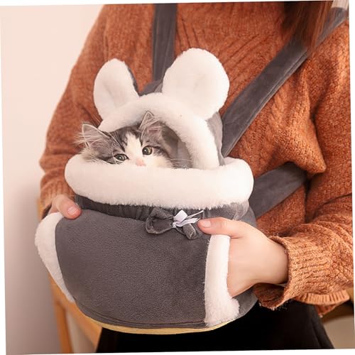 Katzenbeutel -Träger, Plüsch warmer vorderer Katzen -Rucksack mit Seitentaschen, kleinen Katzenhunden -Träger, Katzenträger -Beutel, Haustierhänge der Brustbeutel für die Reise im Freien (m innerhalb von Pastoralist