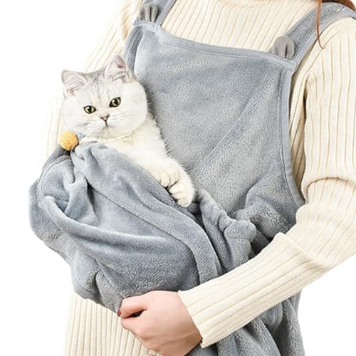 Pastoralist Katzenträgerbeutel, handfreier Katzenträger-Schlingeschürze mit Vordertasche, Plüschkatze-Wickelpapier, waschbarer Katzenschließträger für kleine Meduim große Katzen von Pastoralist
