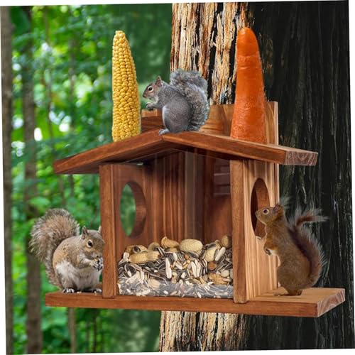 Pastoralist Eichhörnchen -Feeder, hölzerne Chipmunk -Feeder mit Flexibles Dach, Chipmunk -Fütterungsbox mit transparentem Fenster für außen, Garten und Garten, Eichhörnchen Pastoralist Eichhörnchen -Feeder, hölzerne Chipmunk -Feeder mit Flexibles Dach, Chipmunk -Fütterungsbox mit transparentem Fenster für außen, Garten und Garten, Eichhörnchen von Pastoralist