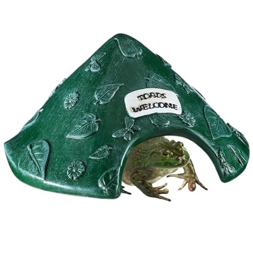 Toad House 8x4in Blattmuster Frosch House Harz Schutzbeschwerde -Krötenlebensraum mit Begrüßungsschild süß für Außengarten, Zoo, Aquariumgrün, Lebensraum, Frosch Toad House 8x4in Blattmuster Frosch House Harz Schutzbeschwerde -Krötenlebensraum mit Begrüßungsschild süß für Außengarten, Zoo, Aquariumgrün, Lebensraum, Frosch von Pastoralist