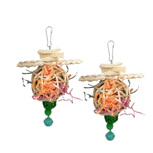 2 PCS Vogelkäfig Hängende Spielzeug Für Kleine Papageien Sittiche Nymphensittiche Liebe, Vogel Zerkleinert Papier Spielzeug von PatPatPet