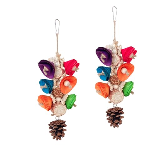 2PCS Vogel Papagei Futtersuche Shredder Hanging Toys Holzkugeln Mit Tannenzapfen Für Kleine Papageien Sittiche Sittiche Nymphensittiche Liebe Vögel Käfig Spielzeug 2PCS Vogel Papagei Futtersuche Shredder Hanging Toys Holzkugeln Mit Tannenzapfen Für Kleine Papageien Sittiche Sittiche Nymphensittiche Liebe Vögel Käfig Spielzeug von PatPatPet