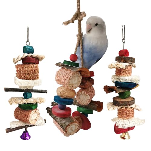 3 Packungen Vogel-Kauspielzeug, Sittich-Spielzeug Aus Naturholz, Papageien-Hängekäfig-Spielzeug, Vogelsitzstange, Ständer Für Kleine Vögel, Sittiche, Nymphensittiche, Wellensittiche, Wellensittiche 3 Packungen Vogel-Kauspielzeug, Sittich-Spielzeug Aus Naturholz, Papageien-Hängekäfig-Spielzeug, Vogelsitzstange, Ständer Für Kleine Vögel, Sittiche, Nymphensittiche, Wellensittiche, Wellensittiche von PatPatPet