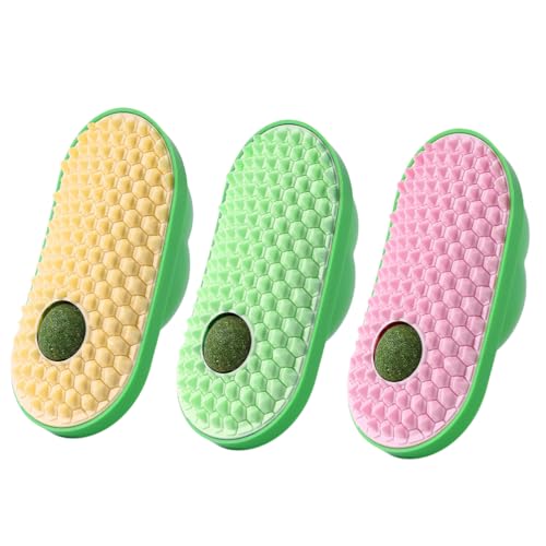 3PCS Catnip Toys Balls Set, Weiche Massagebürste & Katzenspielzeug Mit Doppelseitigem Aufkleber, Essbares Katzenspielzeug, Lecksicheres Gesundes Kätzchen Kauen & Zähne Reinigen Zahnspielzeug 3PCS Catnip Toys Balls Set, Weiche Massagebürste & Katzenspielzeug Mit Doppelseitigem Aufkleber, Essbares Katzenspielzeug, Lecksicheres Gesundes Kätzchen Kauen & Zähne Reinigen Zahnspielzeug von PatPatPet