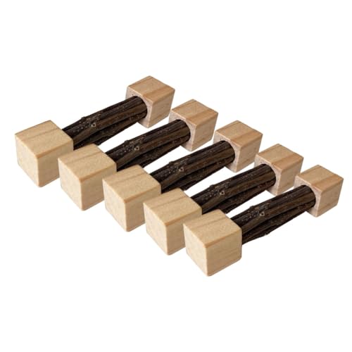 PatPatPet 5 Sticks Kleintiere Holz Leckereien Spielzeug für Kaninchen Chinchillas Meerschweinchen Hamster Gerbil Papagei Hase und Kleintiere kauen Stick Spielzeug Leckereien von PatPatPet