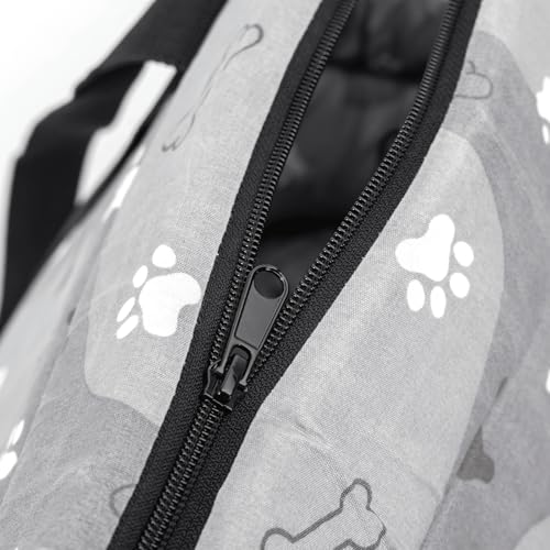 Bedruckte Tasche für Haustiere mit robustem Design, geräumigen Fächern und verstellbarem Griff, ideal für Spaziergänge und Reisen mit Ihrem Haustier. von Patapalooza