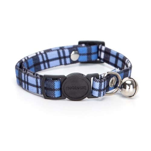 Kariertes Katzenhalsband mit Sicherheitsschnalle, verstellbar, weich, ideal für Spaziergänge und sichere Ausweise. Kariertes Katzenhalsband mit Sicherheitsschnalle, verstellbar, weich, ideal für Spaziergänge und sichere Ausweise. von Patapalooza