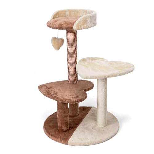 Katzenbaum mit 3 Ebenen, herzförmiges Design, robuste Struktur, ideal zum Spielen, Ausruhen und Kratzen. Katzenbaum mit 3 Ebenen, herzförmiges Design, robuste Struktur, ideal zum Spielen, Ausruhen und Kratzen. von Patapalooza