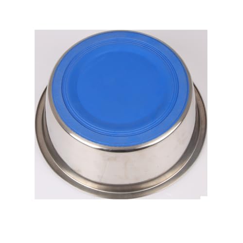 Klassische Schüssel aus Edelstahl für Haustiere, robust, leicht zu reinigen und rutschfest, ideal für Futter und Wasser. von Patapalooza