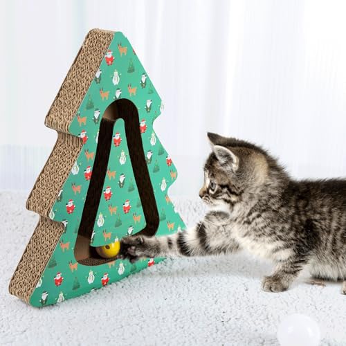 Kratzbaum für Katzen, 2-in-1, Baum-Design, multifunktional, ideal zum Krallenschärfen und Spielen, fördert Bewegung und Unterhaltung. von Patapalooza