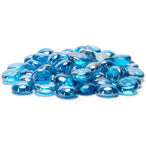 Patapalooza Flache Blaue Glasperlen, dekorativ, robust, ideal für Aquarien und Bastelarbeiten. Patapalooza Flache Blaue Glasperlen, dekorativ, robust, ideal für Aquarien und Bastelarbeiten. von Patapalooza