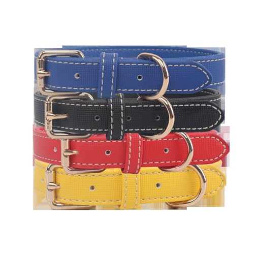 Patapalooza Hundehalsband aus Leder, robust und verstellbar, ideal für Training und Spaziergänge. Eleganter und langlebiger Stil. von Patapalooza