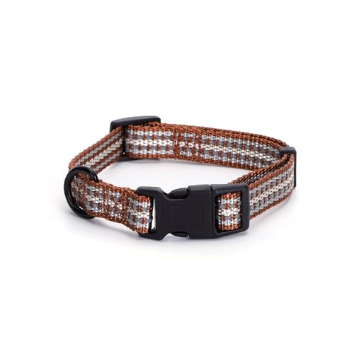 Patapalooza Reflektierendes Halsband aus Nylon-Imitat, robust und verstellbar, ideal für nächtliche Spaziergänge und Verbesserung der Sichtbarkeit von Haustieren. von Patapalooza