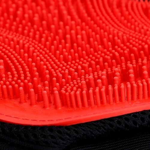 Patapalooza Reinigungshandschuh für Haustiere mit Silikonborsten, wasserdicht und leicht zu reinigen; ideal zum Entfernen von Haaren und Massieren. von Patapalooza