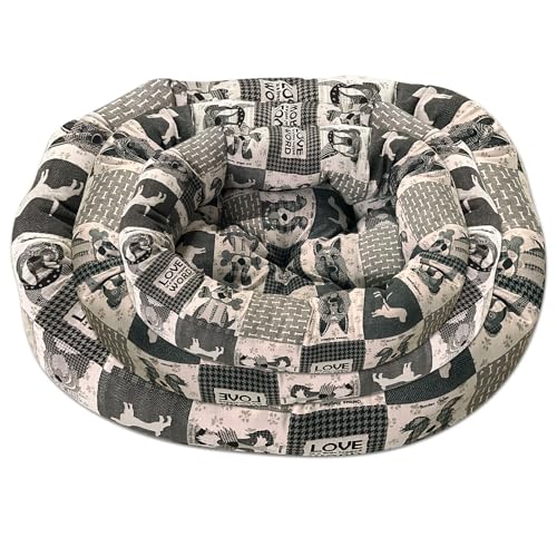 Patapalooza Rundes Haustierbett, 3-teilig, gepolstert, leicht zu waschen, ideal für Erholung und Komfort von Hunden und Katzen. Patapalooza Rundes Haustierbett, 3-teilig, gepolstert, leicht zu waschen, ideal für Erholung und Komfort von Hunden und Katzen. von Patapalooza
