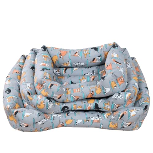 Patapalooza Set mit 3 quadratischen Plüschbetten für Haustiere, weich, waschbar und bequem, ideal für Erholung und Komfort von Tieren. von Patapalooza