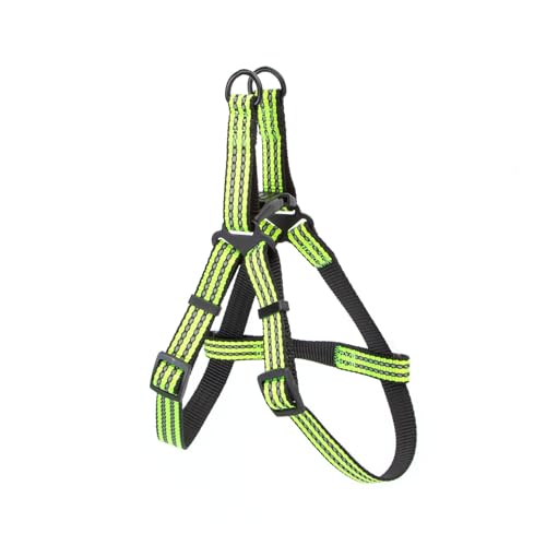Reflektierendes Hundegeschirr aus Nylon, robust und verstellbar, ideal für sichere Spaziergänge und Nachtsichtbarkeit. von Patapalooza