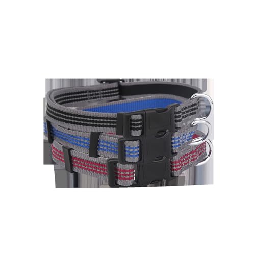 Reflektierendes Hundehalsband, verstellbares Design, wasserdichtes Material, sichtbar bei Nacht; ideal für sichere Spaziergänge und Nachtschutz. von Patapalooza