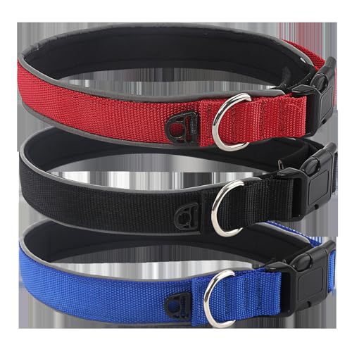 Reflektierendes Hundehalsband aus Stoff, leicht und bequem, ideal für die Verbesserung der Sichtbarkeit bei nächtlichen Spaziergängen. von Patapalooza