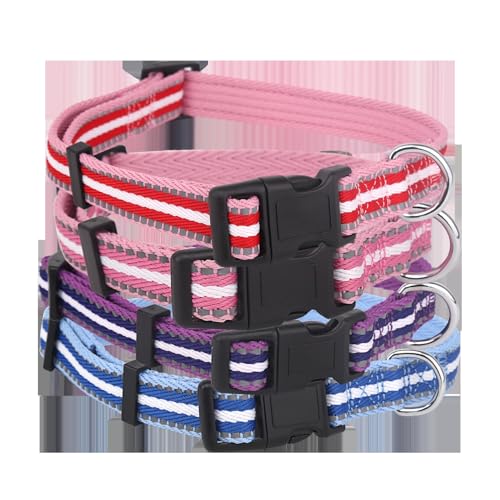 Reflektierendes Hundehalsband mit einfacher Anpassung, wasserdichtes Material und Sicherheitsclip, ideal für nächtliche Spaziergänge und die Sicherheit von Hunden. von Patapalooza