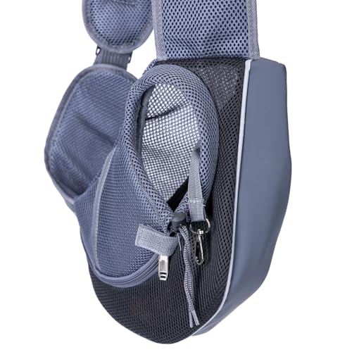 Robuste und Bequeme Tasche für Haustiere, mit verstellbaren Riemen, atmungsaktives Netz, ideal für sichere Spaziergänge und Reisen. von Patapalooza