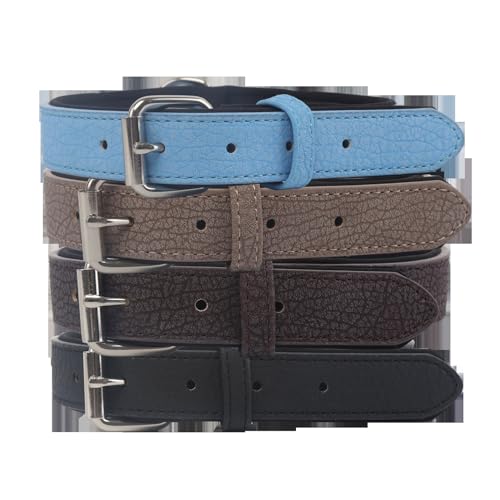 Wasserdichtes Halsband aus Kunstleder, verstellbar und langlebig, ideal für Spaziergänge und Training mit Haustieren. von Patapalooza