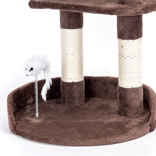 Zweischichtiger Katzenbaum in Pfotenform, inklusive Spielzeug. Ideal zum Klettern, Spielen und Ausruhen. von Patapalooza