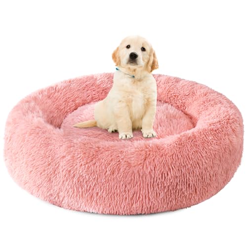 Patas Lague Beruhigendes Hundebett für kleine Hunde, flauschiges, weiches, gemütliches Katzenbett, Kunstfell, Anti-Angst-Plüsch, Donut-Kuschelkuschel, waschbares Haustierbett für alle Jahreszeiten Patas Lague Beruhigendes Hundebett für kleine Hunde, flauschiges, weiches, gemütliches Katzenbett, Kunstfell, Anti-Angst-Plüsch, Donut-Kuschelkuschel, waschbares Haustierbett für alle Jahreszeiten von Patas Lague