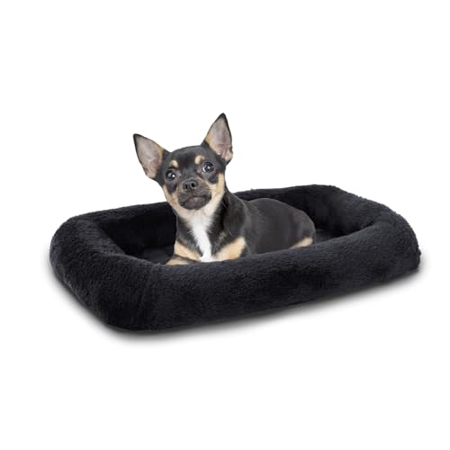 Patas Lague Nackenrolle Hundebett für extra kleine Hunde, 40,6 x 30,5 cm, weicher warmer Schaumstoff, maschinenwaschbar, Haustier-Katzenmatte für Spielzeugrassen, Schwarz Patas Lague Nackenrolle Hundebett für extra kleine Hunde, 40,6 x 30,5 cm, weicher warmer Schaumstoff, maschinenwaschbar, Haustier-Katzenmatte für Spielzeugrassen, Schwarz von Patas Lague