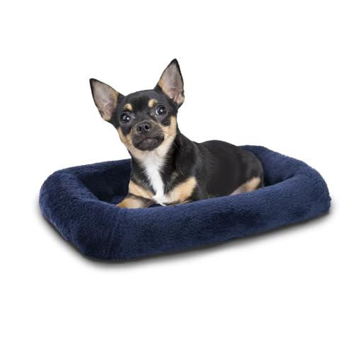 Patas Lague Nackenrolle für kleine Hunde, 40,6 x 30,5 cm, weiches Schaumstoff-Hundesofa, Haustierbett, maschinenwaschbar, für kleine Haustierrassen, Marineblau Patas Lague Nackenrolle für kleine Hunde, 40,6 x 30,5 cm, weiches Schaumstoff-Hundesofa, Haustierbett, maschinenwaschbar, für kleine Haustierrassen, Marineblau von Patas Lague