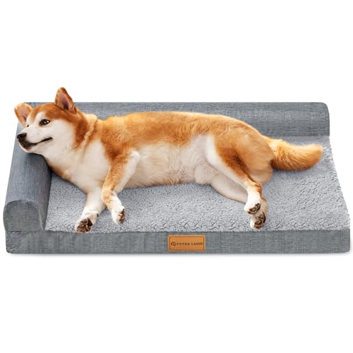 Patas Lague Orthopädisches Hundebett für mittelgroße Hunde, 76,2 x 50,8 cm, Hellgrau Patas Lague Orthopädisches Hundebett für mittelgroße Hunde, 76,2 x 50,8 cm, Hellgrau von Patas Lague