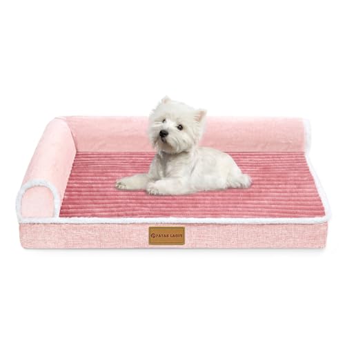 Patas Lague Orthopädisches Hundebett für mittelgroße Hunde, 76,2 x 50,8 cm, wasserdicht, L-förmig, mittelgroßes Hundesofa, Haustierbett mit abnehmbarem Bezug, rutschfest, weich, warm, Patas Lague Orthopädisches Hundebett für mittelgroße Hunde, 76,2 x 50,8 cm, wasserdicht, L-förmig, mittelgroßes Hundesofa, Haustierbett mit abnehmbarem Bezug, rutschfest, weich, warm, von Patas Lague