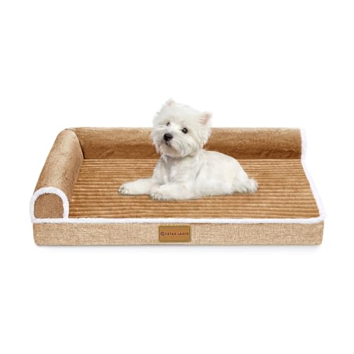 Patas Lague Orthopädisches Hundebett für mittelgroße Hunde, wasserdicht, bequem, L-förmig, mittelgroß, rutschfest, weich, warm, Haustiersofa, Schlafmatte mit abnehmbarem, waschbarem Bezug, 76,2 x 50,8 Patas Lague Orthopädisches Hundebett für mittelgroße Hunde, wasserdicht, bequem, L-förmig, mittelgroß, rutschfest, weich, warm, Haustiersofa, Schlafmatte mit abnehmbarem, waschbarem Bezug, 76,2 x 50,8 von Patas Lague