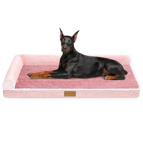 Patas Lague Orthopädisches Jumbo-Hundebett für extra große Hunde, 142 x 101 cm, wasserdicht, bequem, L-förmig, Jumbo, rutschfest, weich, warm, Haustiersofa, Schlafmatte mit abnehmbarem, waschbarem Patas Lague Orthopädisches Jumbo-Hundebett für extra große Hunde, 142 x 101 cm, wasserdicht, bequem, L-förmig, Jumbo, rutschfest, weich, warm, Haustiersofa, Schlafmatte mit abnehmbarem, waschbarem von Patas Lague