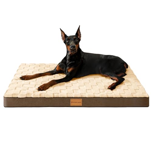 Patas Lague Orthopädisches XL-Hundebett für große Hunde, 106,7 x 71,1 cm, wasserdicht, weich, bequem, große Hundebetten mit abnehmbarem waschbarem Bezug, Eierkisten-Schaumstoff, warme Patas Lague Orthopädisches XL-Hundebett für große Hunde, 106,7 x 71,1 cm, wasserdicht, weich, bequem, große Hundebetten mit abnehmbarem waschbarem Bezug, Eierkisten-Schaumstoff, warme von Patas Lague