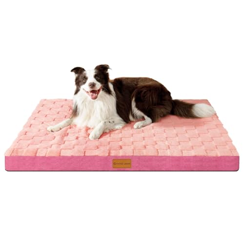 Patas Lague Orthopädisches XXL-Hundebett für extra große Hunde, 121,9 x 76,2 cm, wasserdicht, weich, warm, bequem, Eierkisten-Schaumstoff-Matte mit abnehmbarem, waschbarem Bezug und rutschfester Patas Lague Orthopädisches XXL-Hundebett für extra große Hunde, 121,9 x 76,2 cm, wasserdicht, weich, warm, bequem, Eierkisten-Schaumstoff-Matte mit abnehmbarem, waschbarem Bezug und rutschfester von Patas Lague